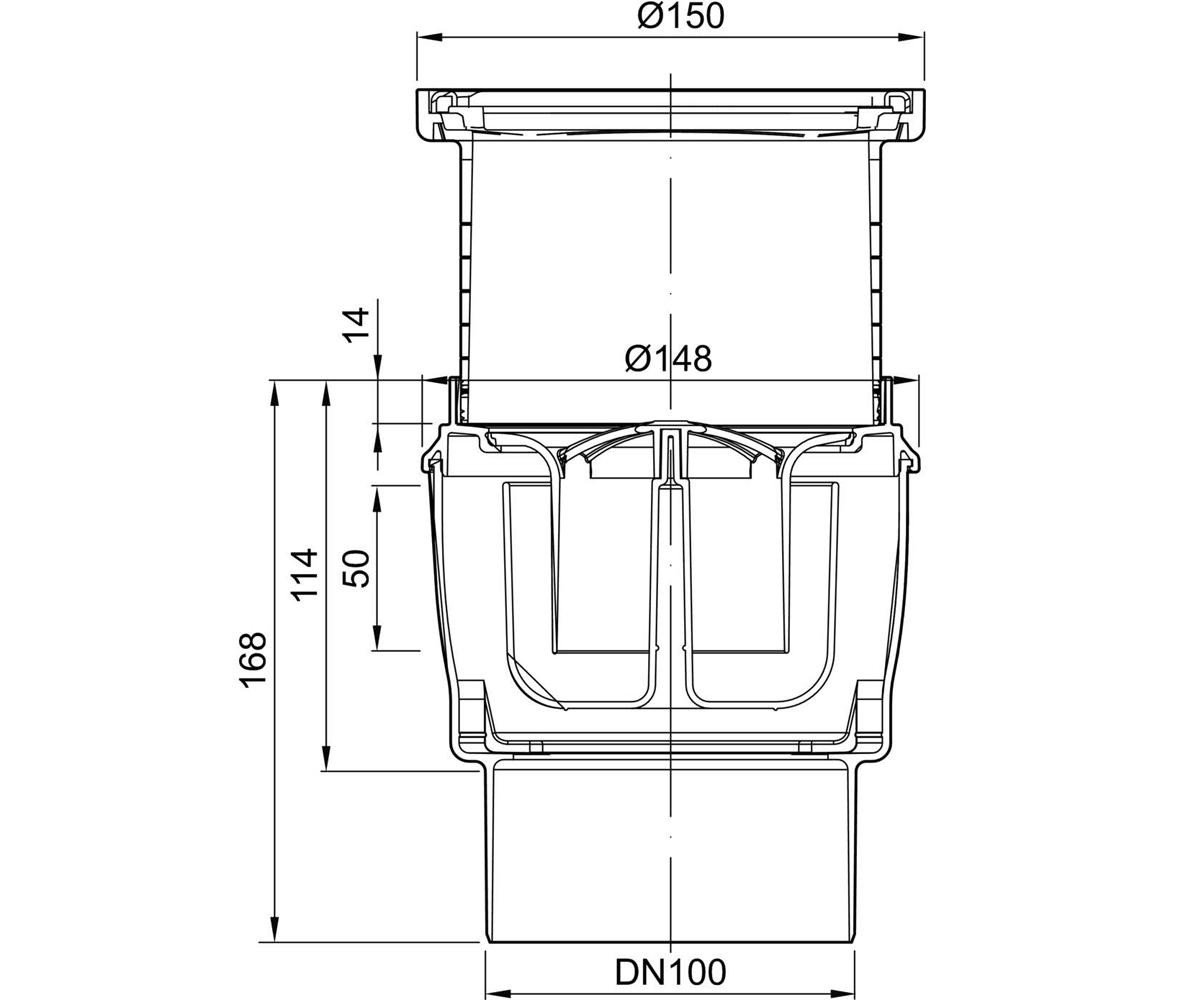 Пластиковый трап  EASYFLOW 2810.55.77:Чертеж 