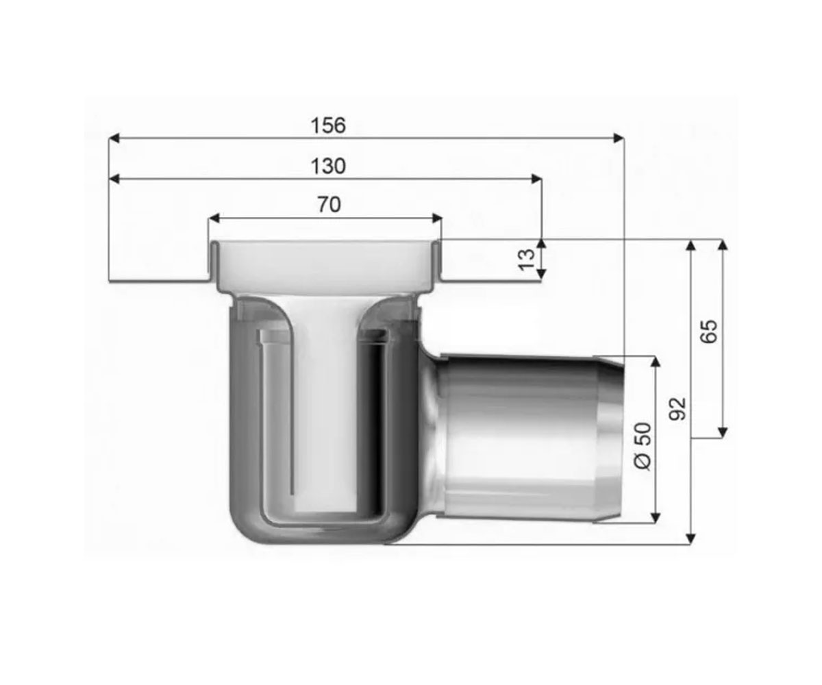 Душевой канал  SHOWERDRAIN C 9010.88.01:Чертеж 
