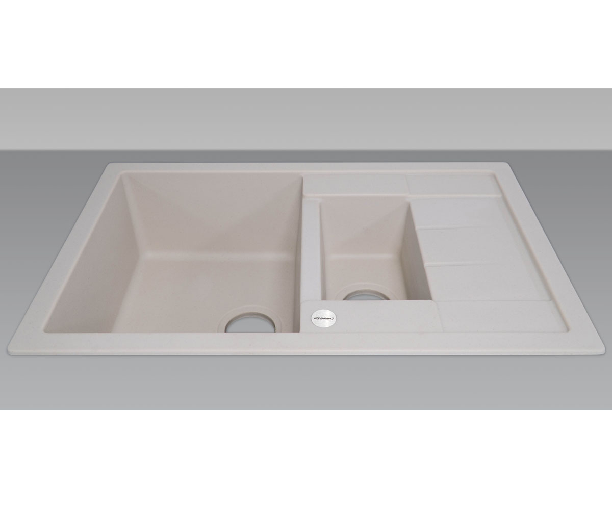 Гранитная полуторная мойка  ANILA PLUS ANILA PLUS 780X500X200 08:Фото 2