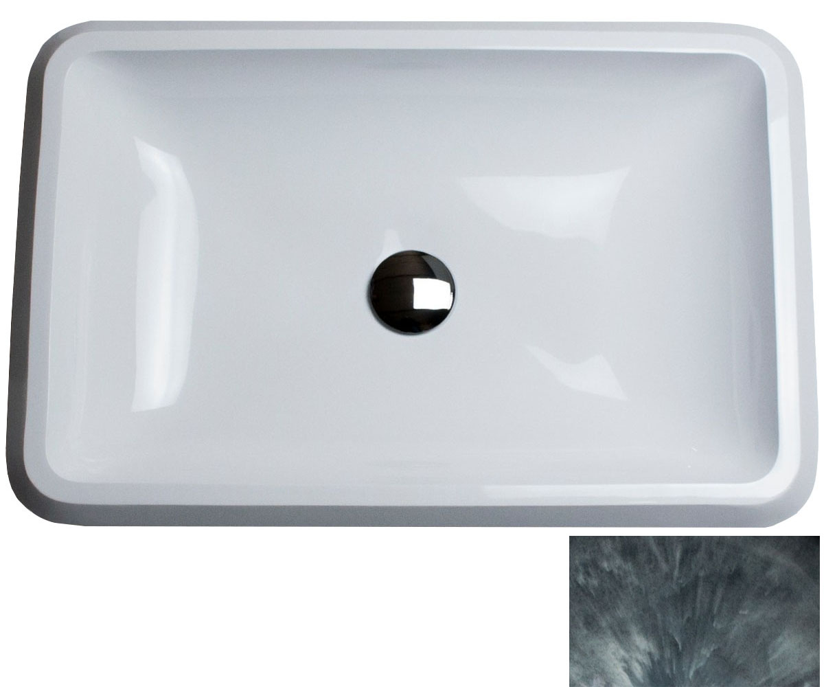 ADAMANT PLAIN PLAIN 590X390 ЧОРНО-БІЛИЙ врізний умивальник 59 см ADAMANT PLAIN PLAIN 590X390 BLACK WHITE PLAIN 590X390 BLACK WHITE