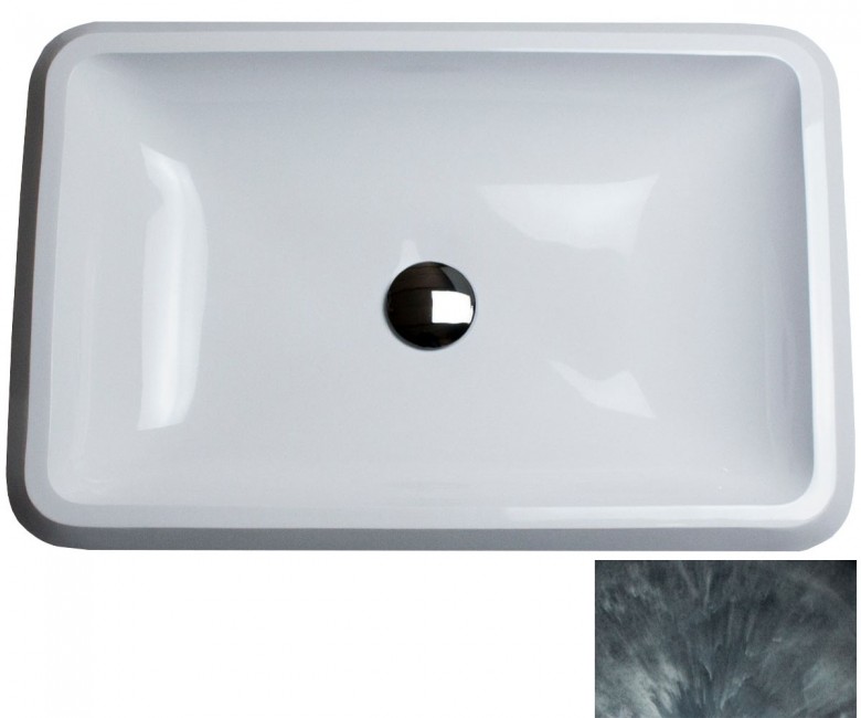 ADAMANT PLAIN PLAIN 590X390 ЧОРНО-БІЛИЙ врізний умивальник 59 см ADAMANT PLAIN PLAIN 590X390 BLACK WHITE PLAIN 590X390 BLACK WHITE