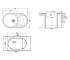 Мойка овальная  SHELL SHELL 775X495X200 07:Чертеж 