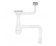 Сифон для мийки, з переливом AGUA  KS02