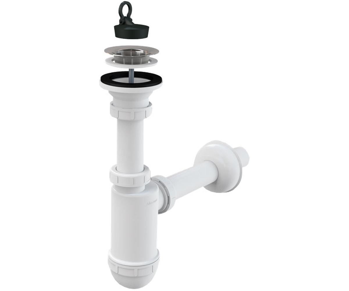Сифон для раковини с пробкой ALCAPLAST  A411 A411