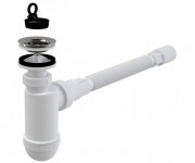 Пластиковый сифон для раковины ALCAPLAST  A41 Flexi