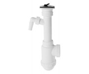 Сифон для мийки зі штуцером   ALCAPLAST  A441P-DN50/40