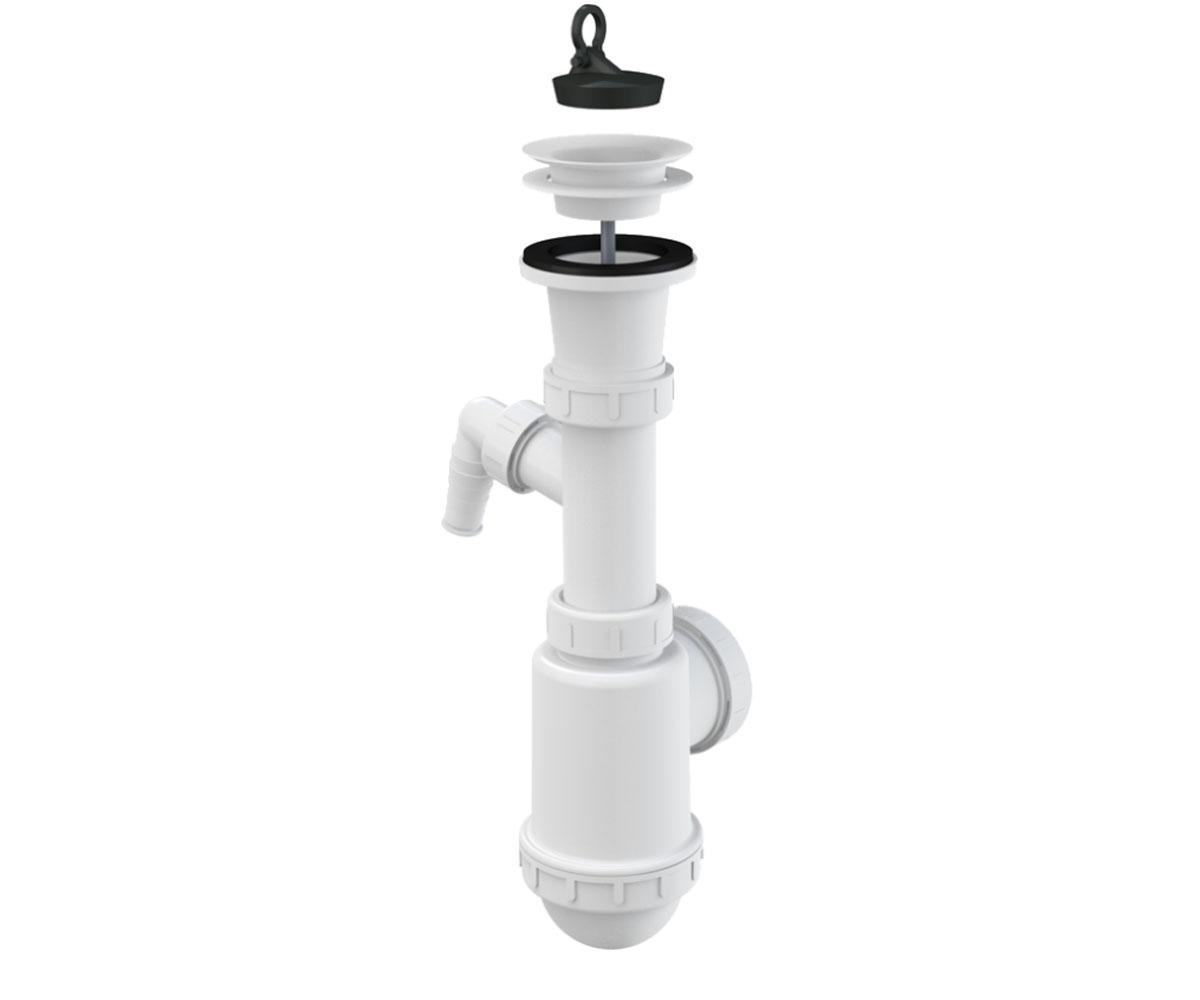 Сифон для мийки зі штуцером ø50/40 ALCAPLAST  A442P-DN50/40 A442P-DN50/40