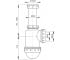 Сифон для мойки алкапласт A443-DN50/40:Чертеж 