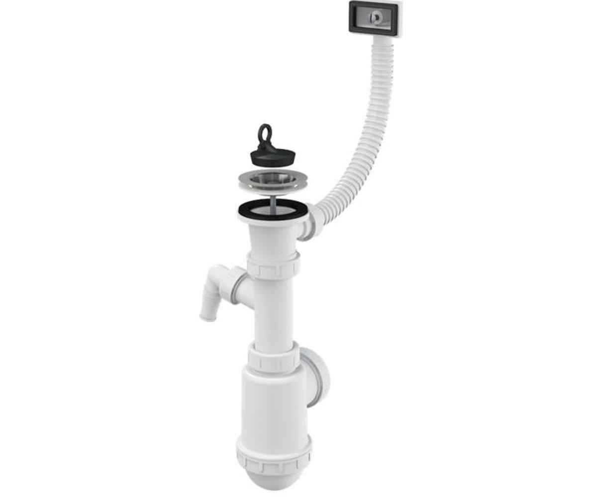 Сифон для раковини з переливом ALCAPLAST  A444P-DN50/40 A444P-DN50/40