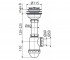 Сифон для мойки алкапласт A446-DN50/40:Чертеж 
