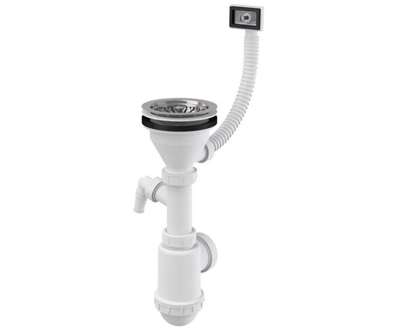 Сифон для мийки з переливом ALCAPLAST  A447P-DN50/40 A447P-DN50/40