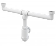 Сифон для здвоєної мийки ø50/40 ALCAPLAST  A448-DN50/40