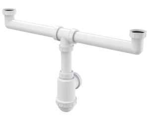 Сифон для здвоєної мийки ø50/40 ALCAPLAST  A448-DN50/40