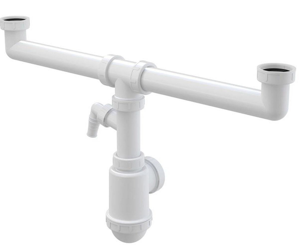 Сифон для подвійний мийки ALCAPLAST  A448P-DN50/40 A448P-DN50/40