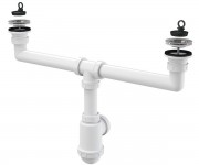 Здвоєний сифон для мийки ALCAPLAST  A449-DN50/40