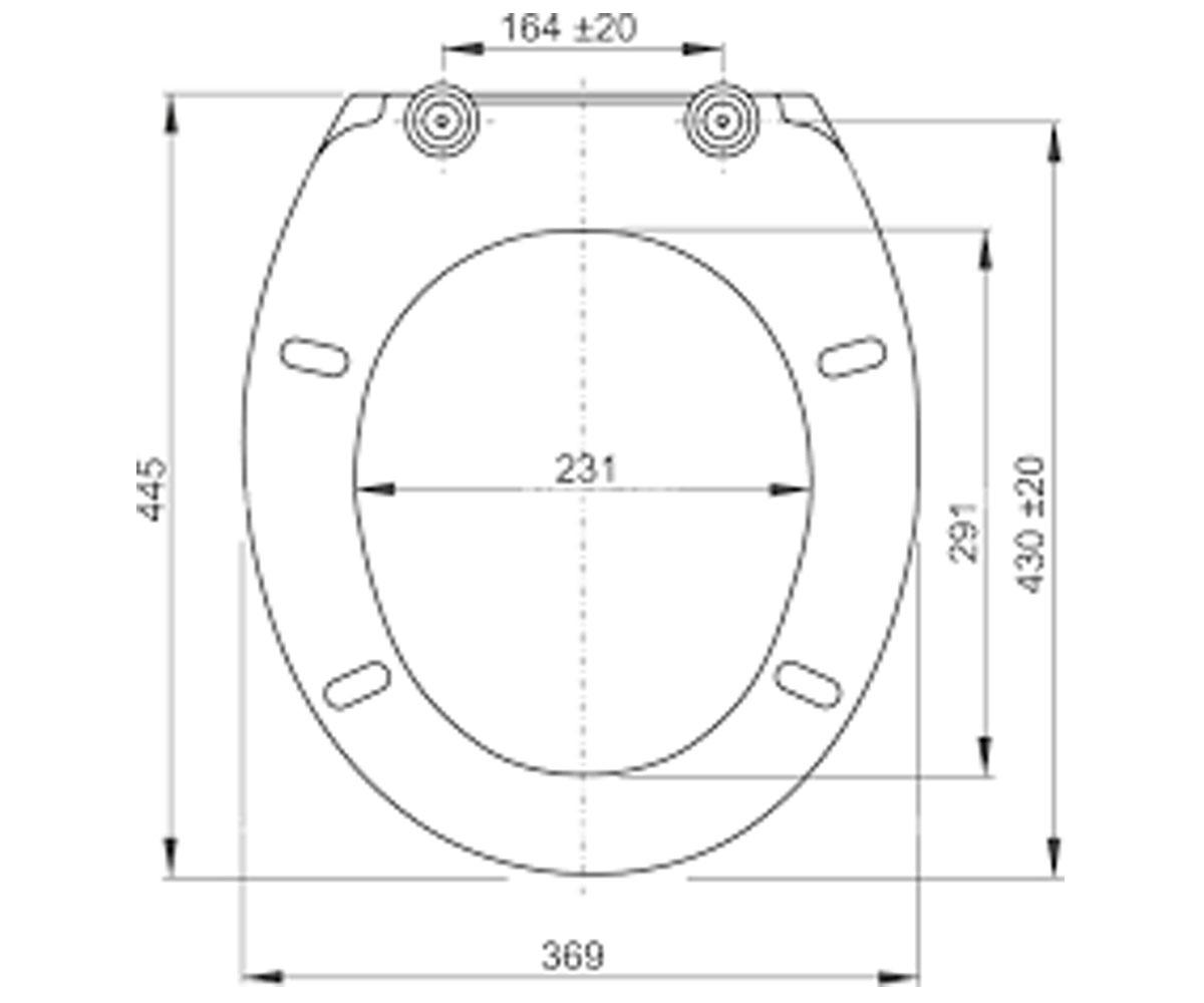 Крышка для унитаза softclose алкапласт A65:Чертеж 