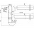 Сифон для мойки dn40 алкапласт A81-DN40:Чертеж 