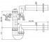 Сифон для мойки с двумя штуцерами dn40 алкапласт A82-DN40:Чертеж 