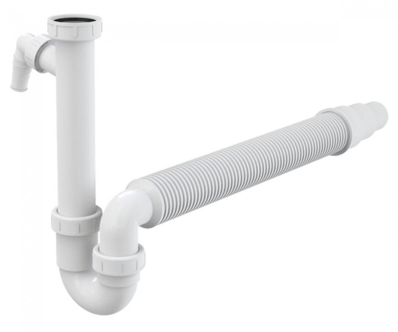 Сифон для мойки со штуцером dn50/40 ALCAPLAST  A83-DN50/40 A83-DN50/40
