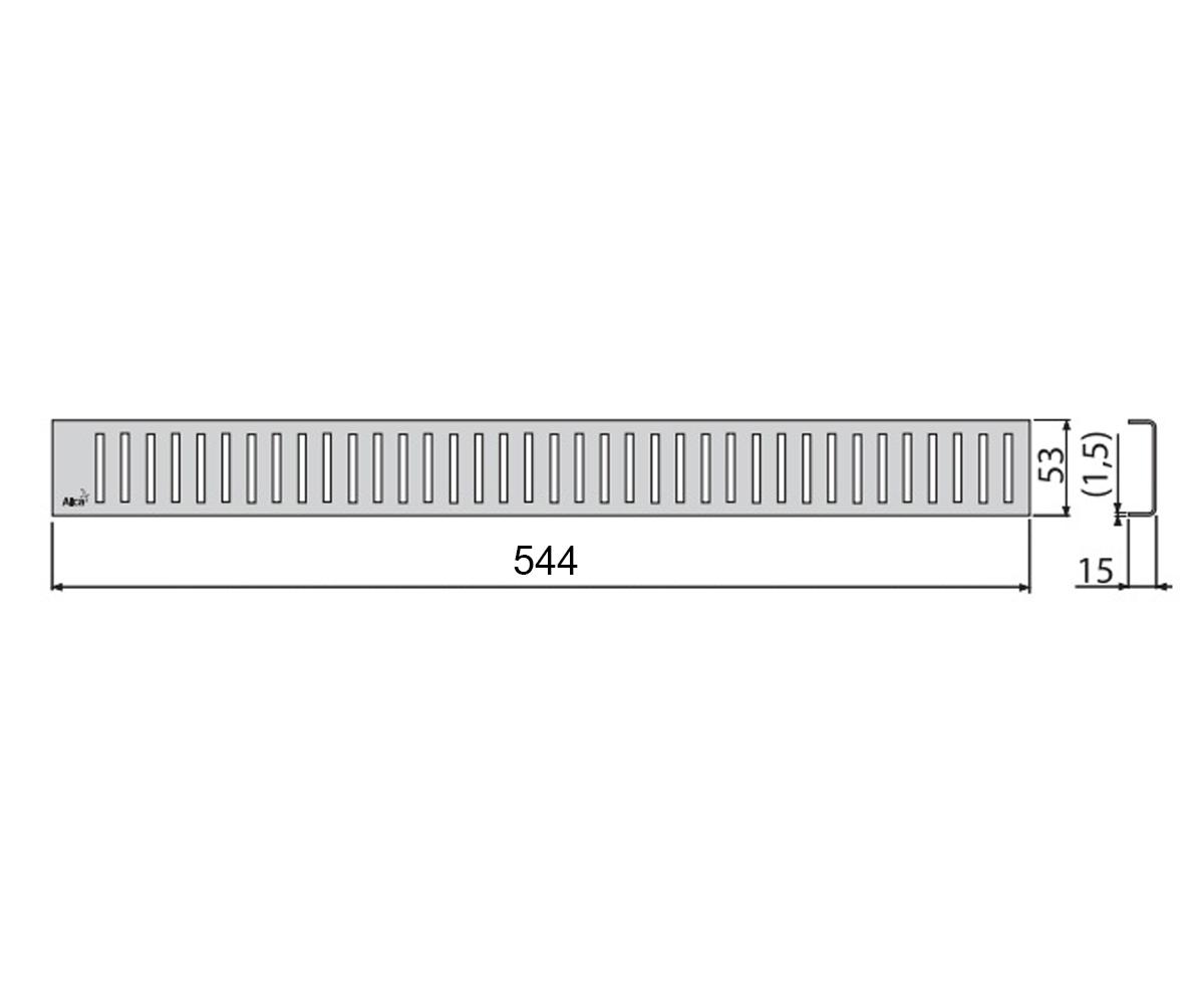 Решетка для трапа алкапласт PURE-550M PURE-550M:Чертеж 