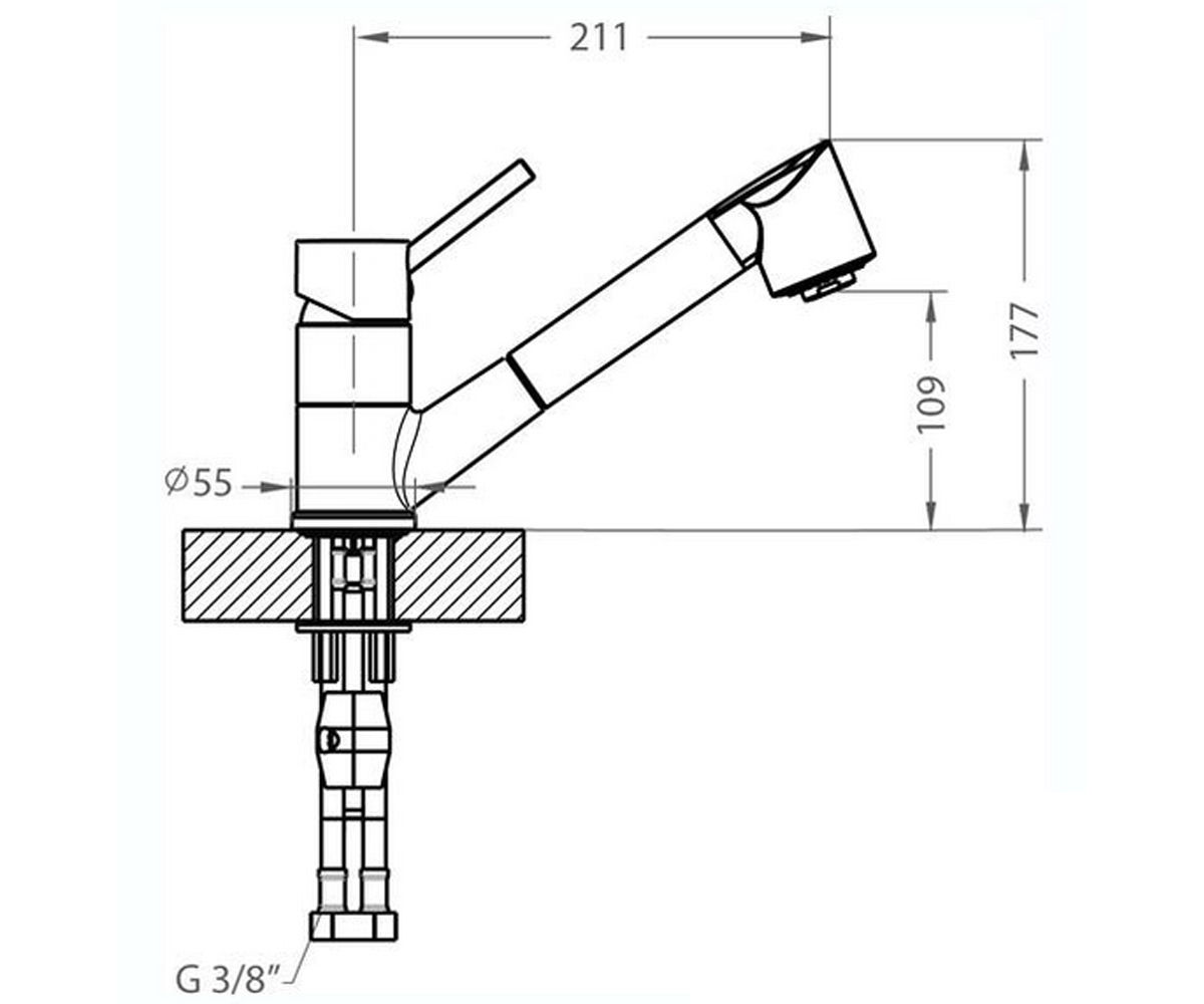 Смеситель  CLEO PS 1088774:Чертеж 