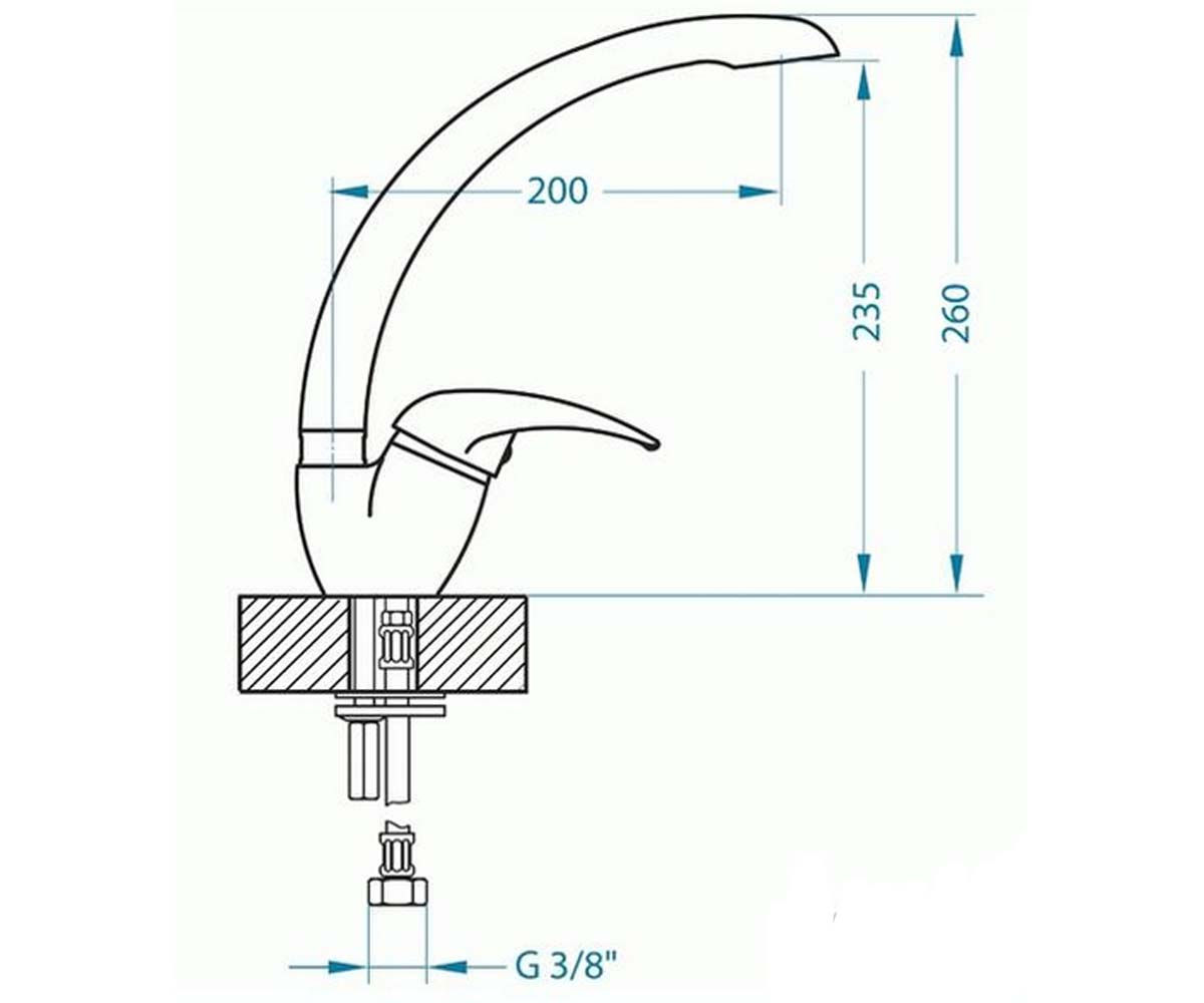 Смеситель  FONTANA 1099127:Чертеж 