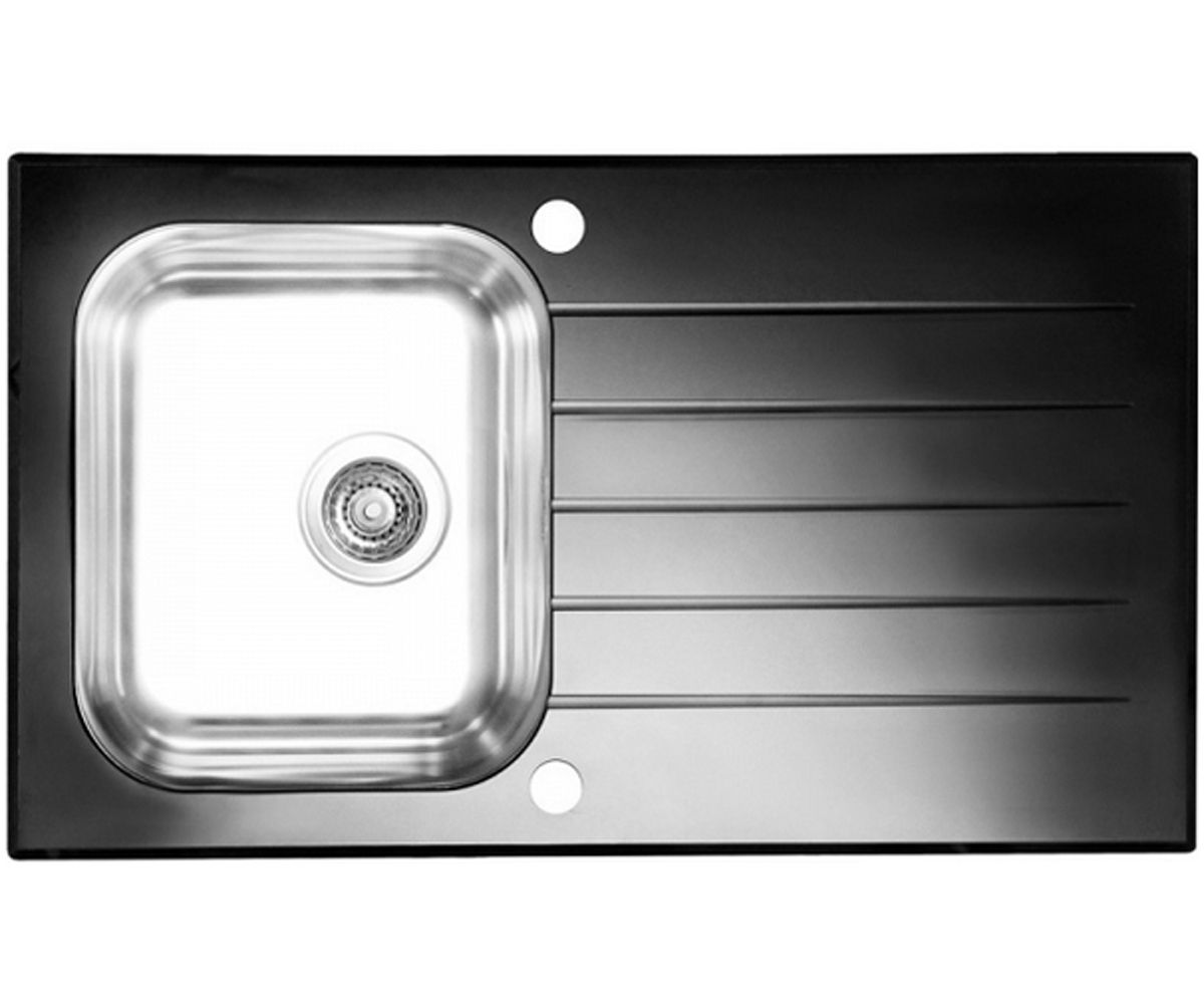 Кухонна мийка, чорне скло ALVEUS GLASSIX 10 1099450 1099450