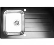 Кухонна мийка, чорне скло ALVEUS GLASSIX 10 1099450