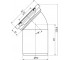 Труба фановая 110x45°  W4220:Чертеж 