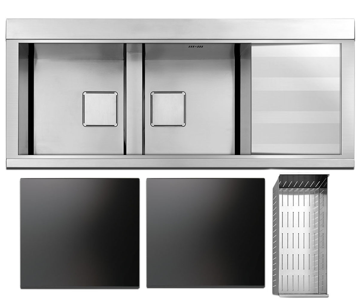 Подвійна мийка з друшляком APELL SINPHONIA PD1162IRKITB PD1162IRKITB