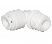 Коліно під шланг 3/8 рн x 1/4 1D AQUAFILTER  AQ-A4ME5-W