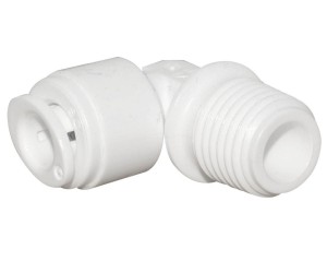 Коліно під шланг 3/8 рн x 1/4 1D AQUAFILTER  AQ-A4ME5-W