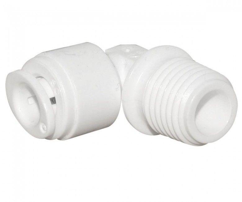 Коліно під шланг 3/8 рн x 1/4 1D AQUAFILTER  AQ-A4ME5-W AQ-A4ME5-W