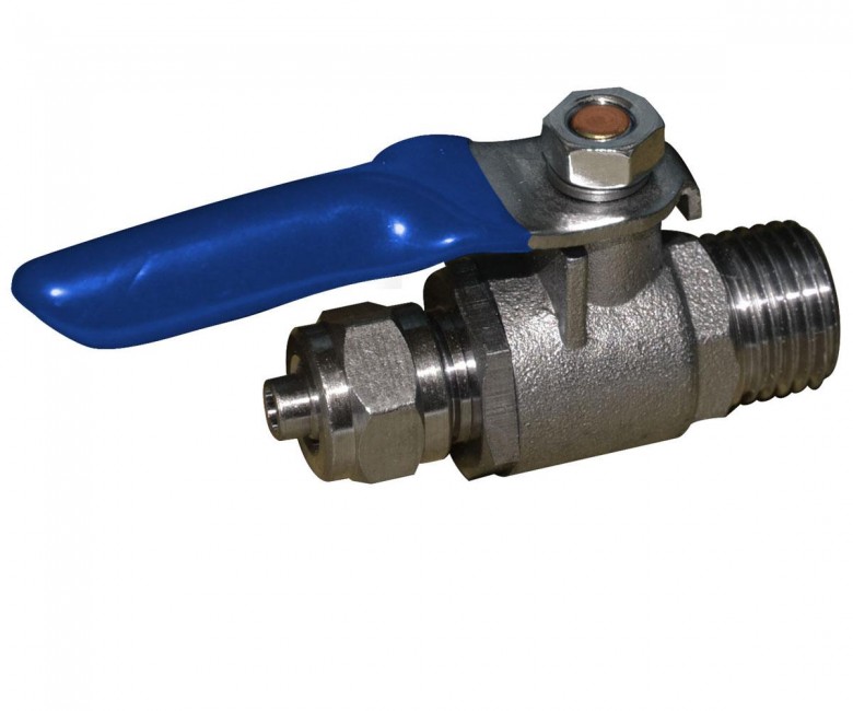 Латунний кульовий клапан 1/4 під шланг 1/4 ph AQUAFILTER  SEWBV1414 SEWBV1414