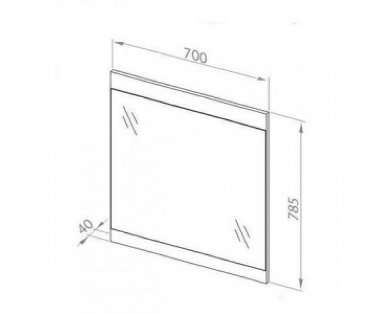 Зеркало  DECORA 0409-542011:Чертеж 