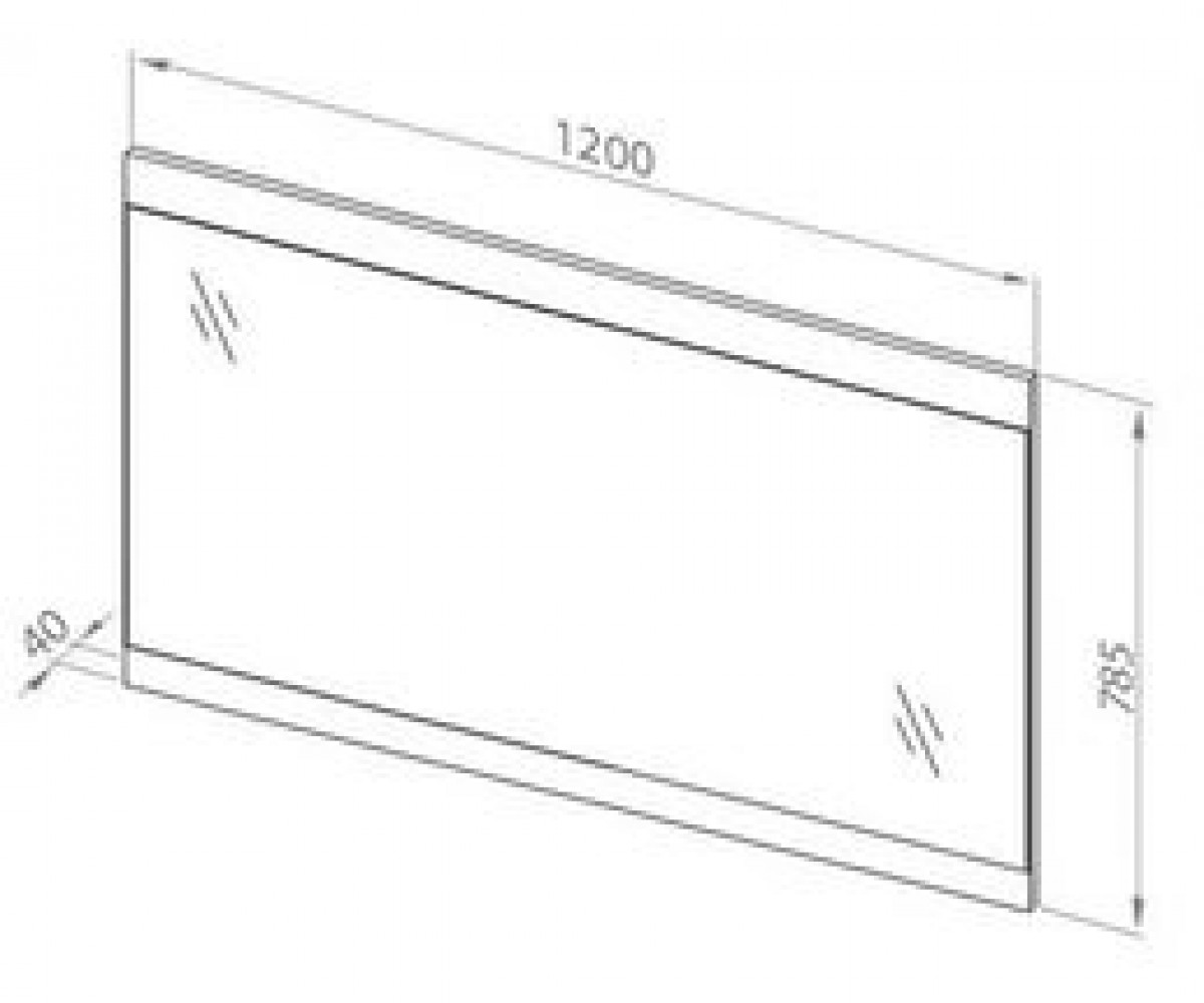 Зеркало настенное  DECORA 0409-542113:Чертеж 