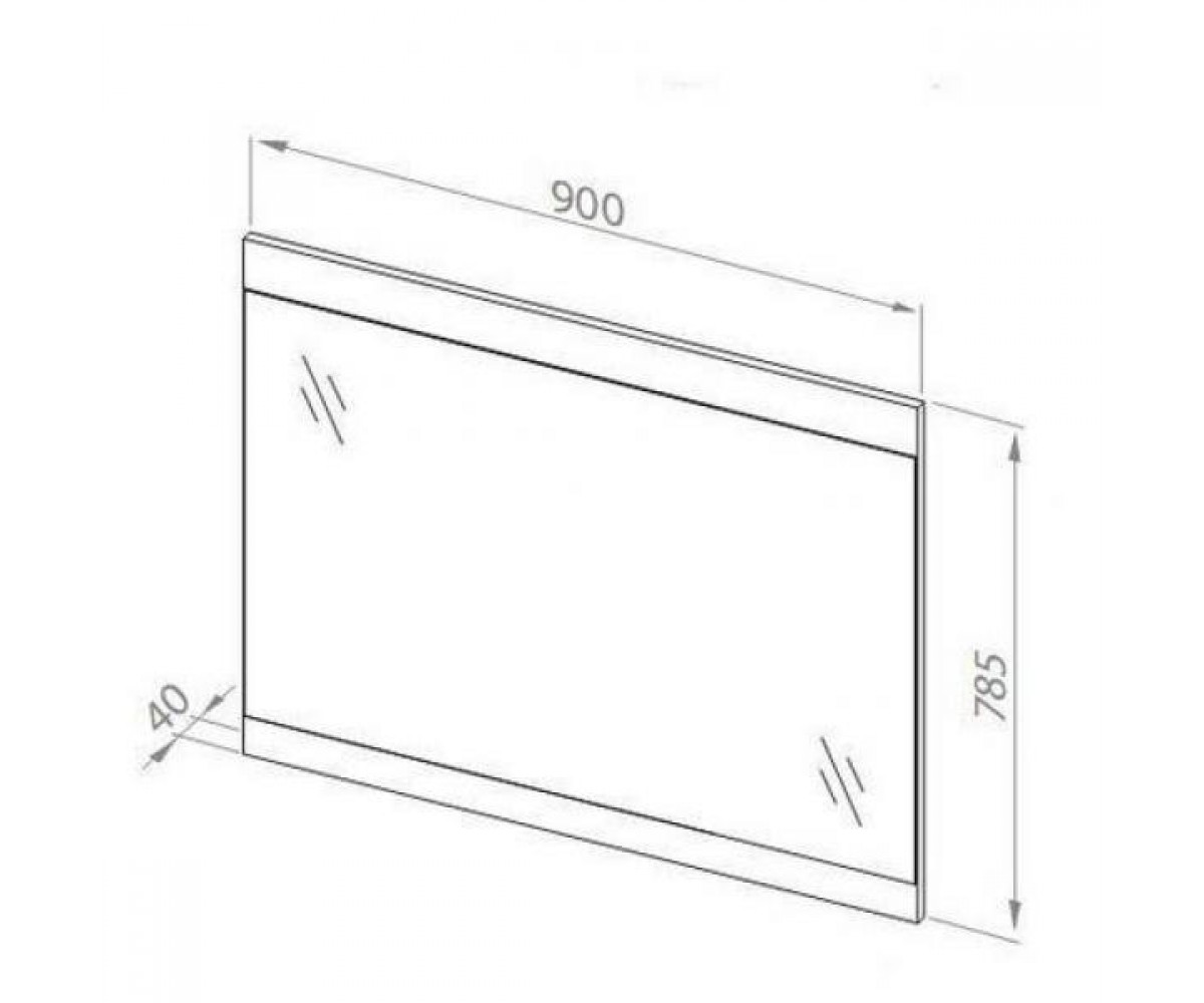 Зеркало в ванную комнату  DECORA 0409-542412:Чертеж 