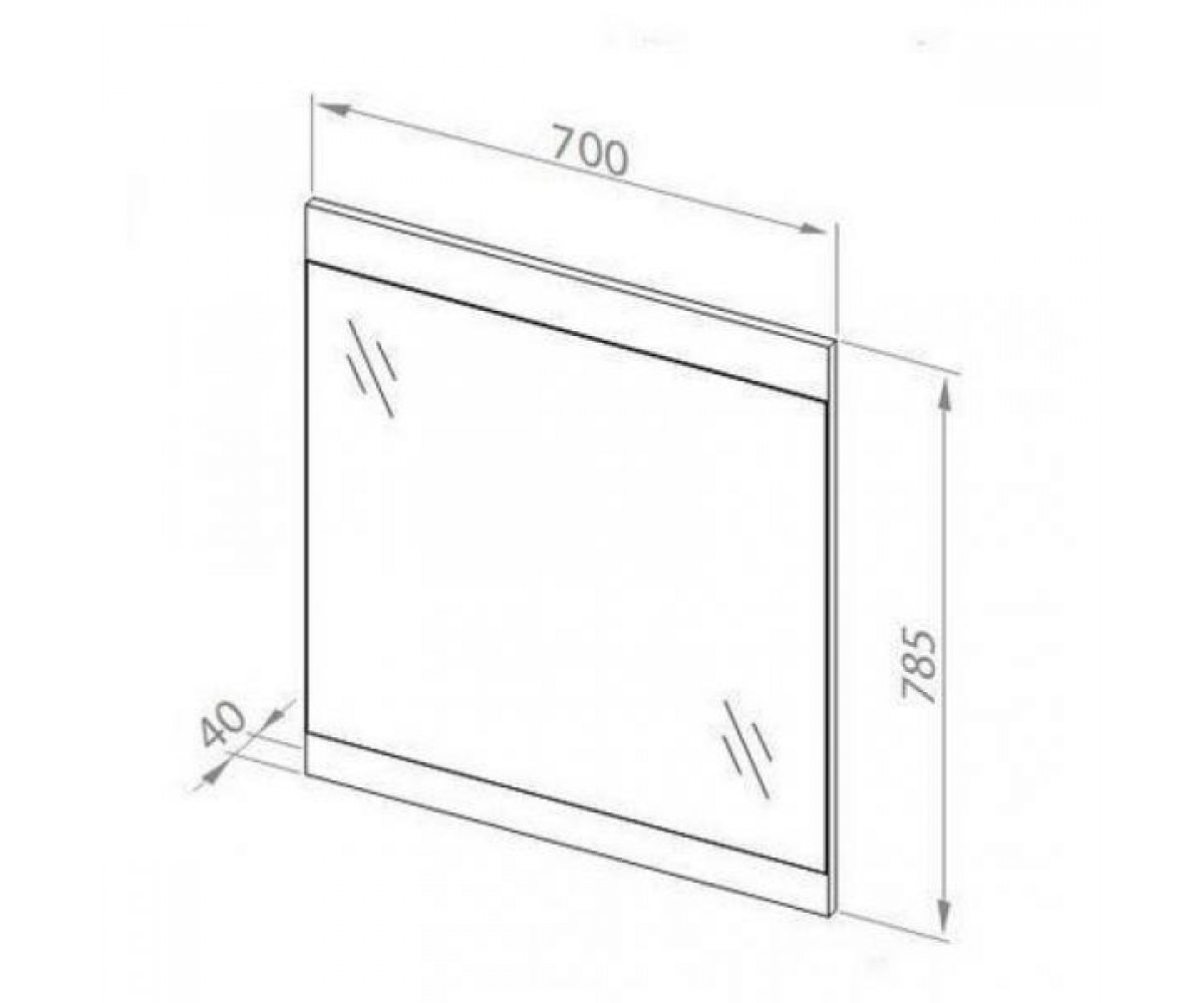 Зеркало для дома  DECORA 0409-542511:Чертеж 
