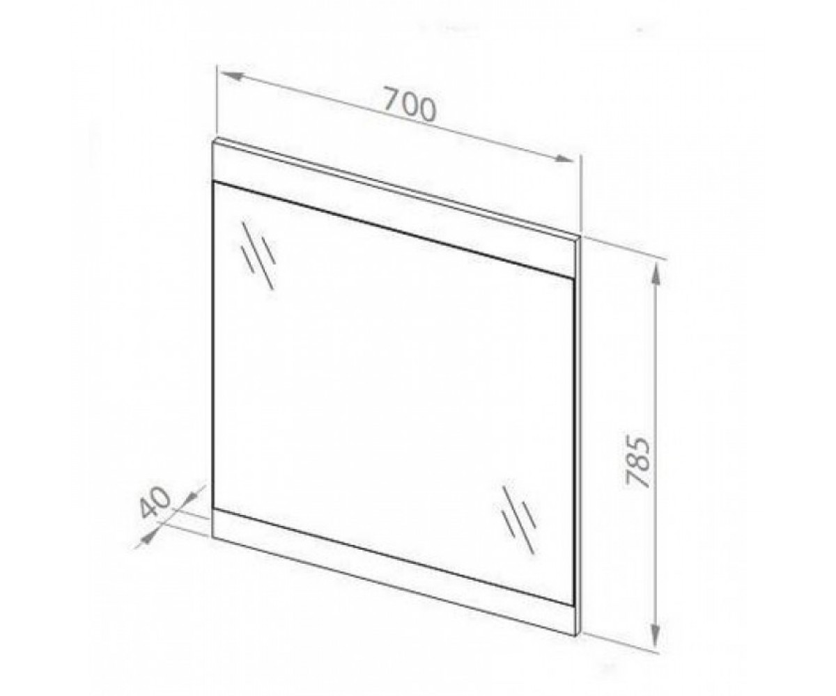 Зеркальное полотно  DECORA 0409-542911:Чертеж 