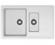 Раковина з полуторною чашею AQUAMARIN BDS BDS 78-50 WH