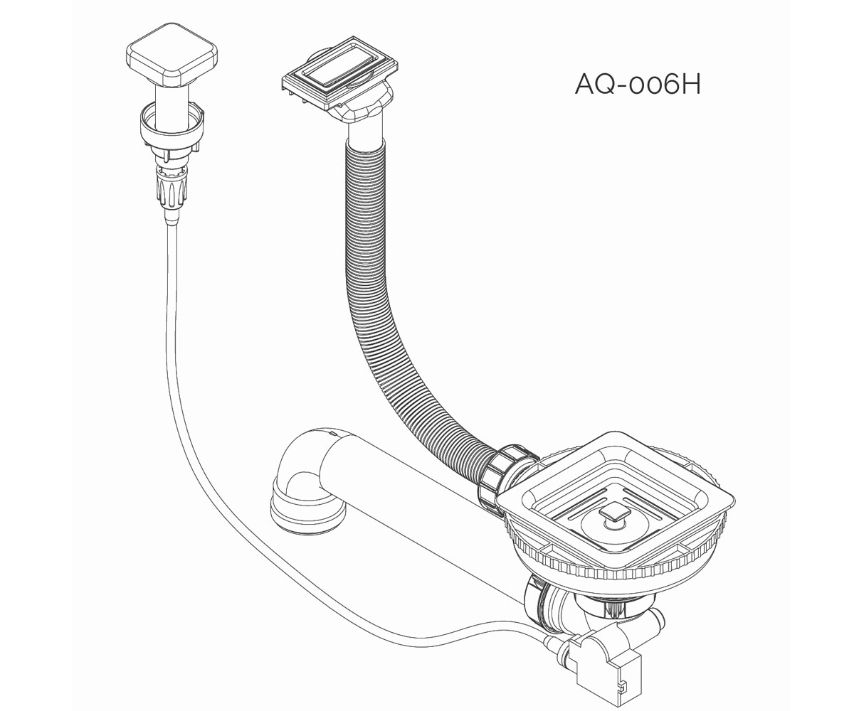 Квадратный вентиль  DELICIA AQ-006H-001:Чертеж 