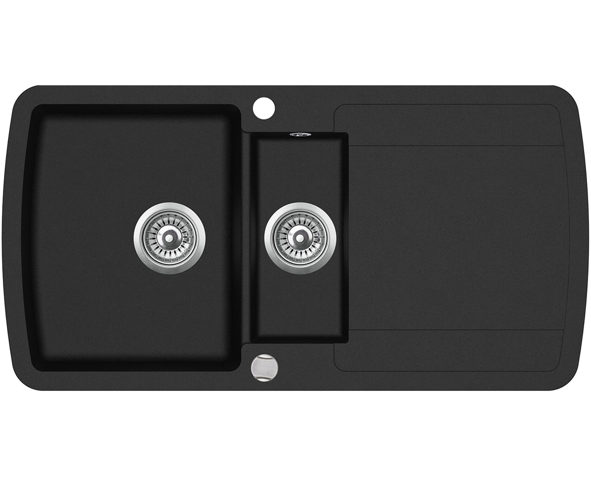 Гранітна полуторна мийка AQUA SANITA LIRA SQL-151AW-601 SQL-151AW-601