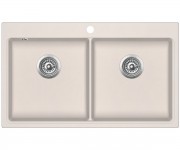 Двойная гранитная мойка AQUA SANITA MAGNA SQM-200AW-111