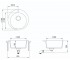 Круглая гранитная мойка  CLARUS SR-100W-111:Чертеж 