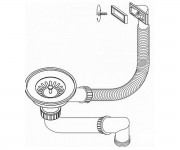 Сифон з вентилем для миття AQUA SANITA  SS-001V