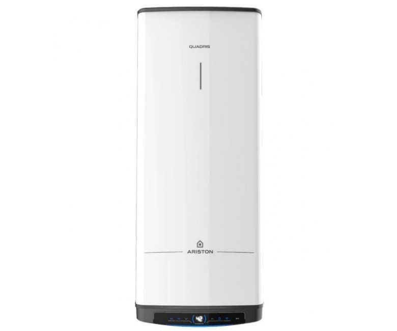 Водонагрівач електр. Ariston QUADRIS 120 WIFI FR EU прямокутний, 120л, 2,4квт, сух. нагр. елемент, ел. кер-ня, B, франція, білий ARISTON  3060883 3060883