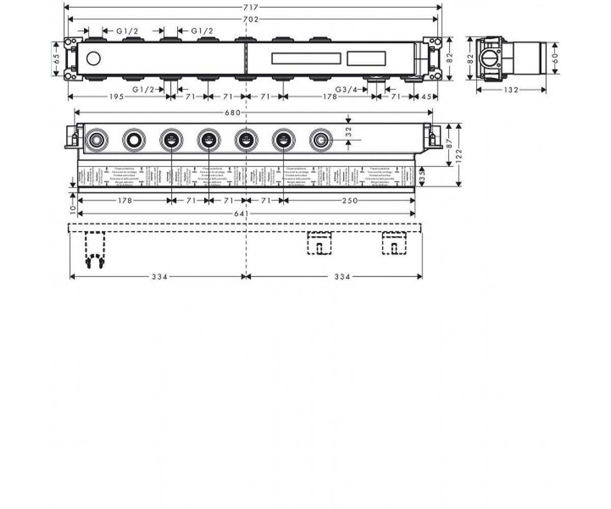 18313180 Module Select внутрішня частина термостата на 5 функцій (1 сорт)  18313180:Чертеж 