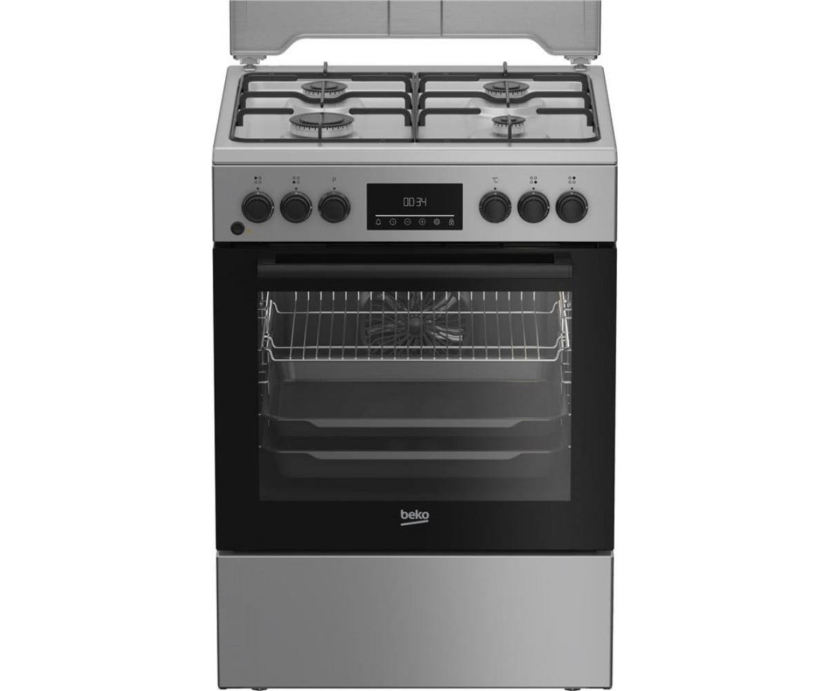 Плита Beko комбінована, 72л, 60x60см, дисплей, конвекція, сірий BEKO  FBM62320SDS FBM62320SDS