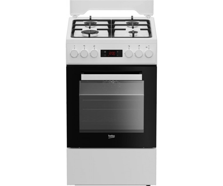 Плита Beko комбінована, 60л, 50x60см, дисплей, конвекція, чавун, білий BEKO  FSM52330DWDS FSM52330DWDS