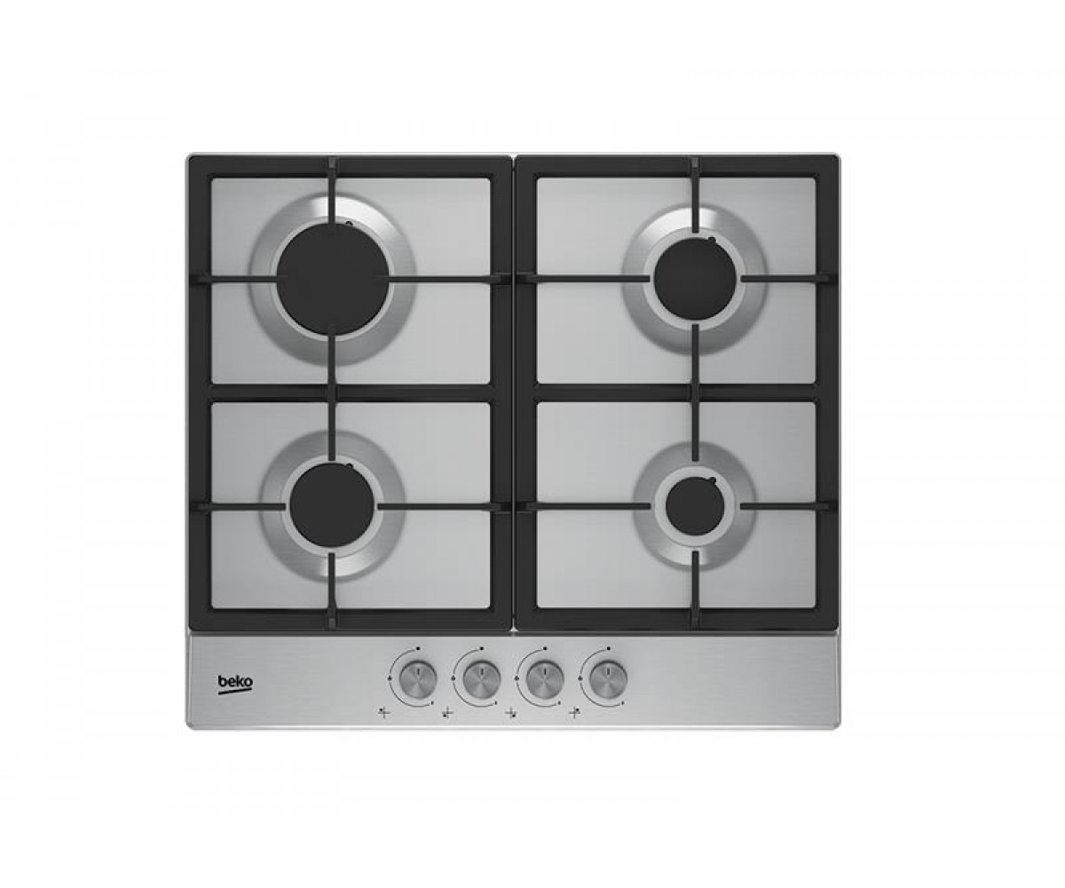 Варильна поверхня Beko газова, 60см, чавун, нерж BEKO  HIAG64225SX HIAG64225SX